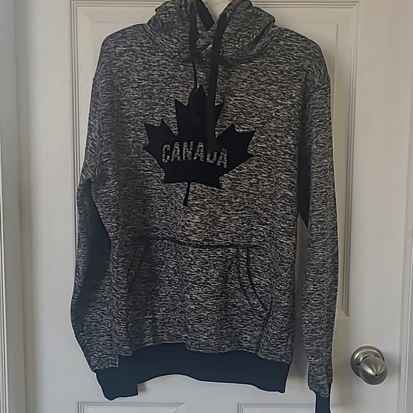 Vintage Mens pullover hoodie salt and pepper size S - Picture 1 of 8